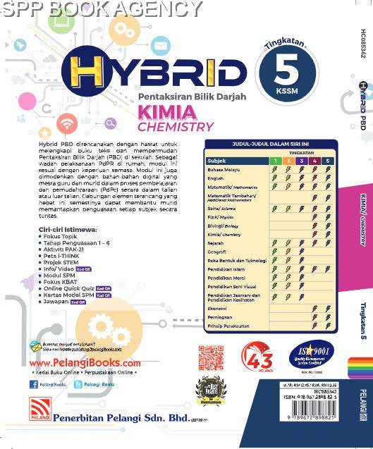 Pelangi Hybrid Pbd Kssm 2022 Kimia Tingkatan 5